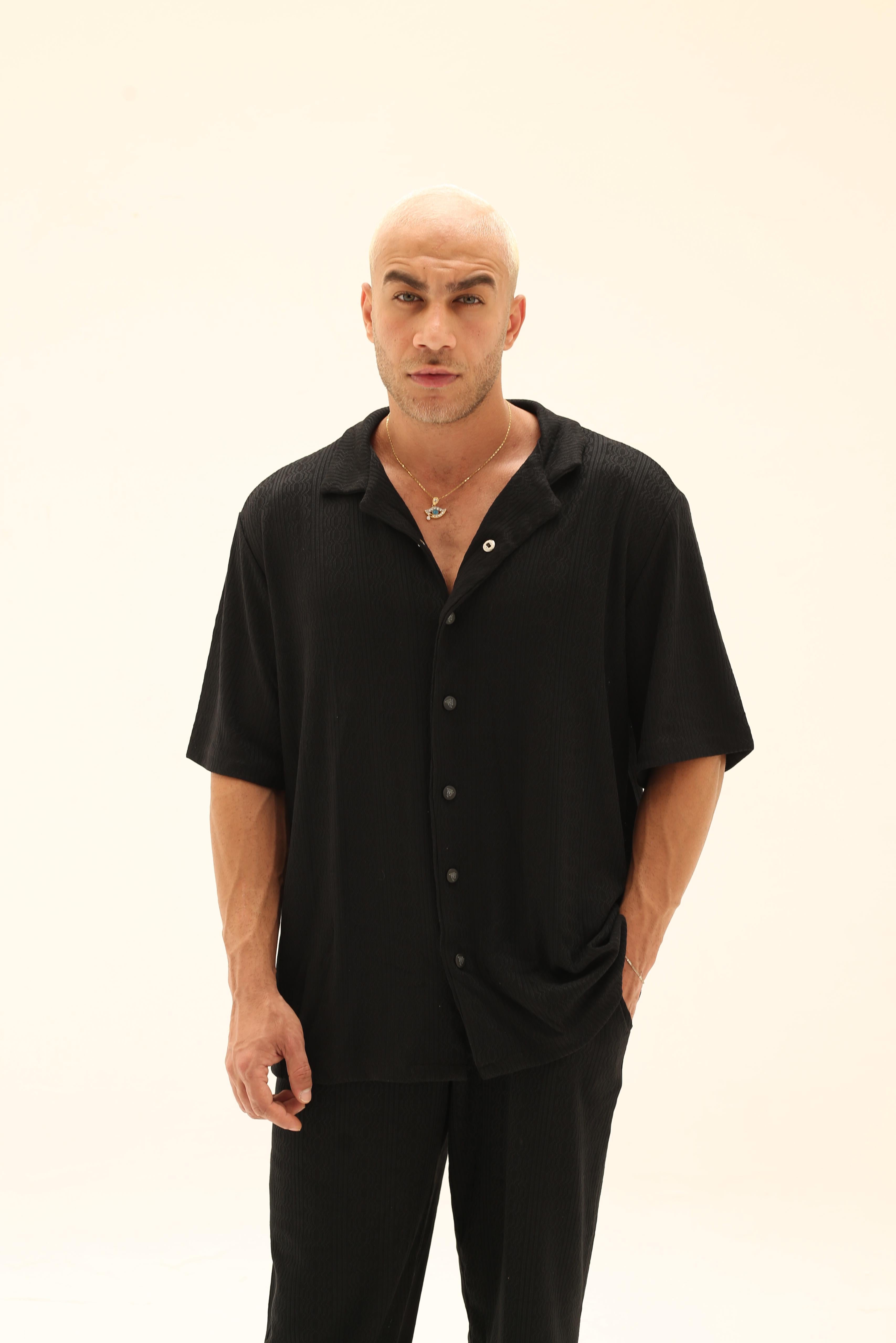 The obsidian bloom(Soft crochet shirt)