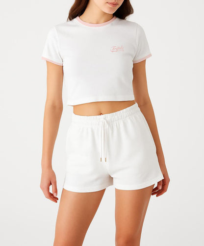 Good People White Shorts (Infinity crew x triple 7)