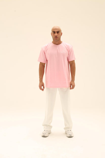 T7 Core t-shirt ( washed pink with white signature detailing)