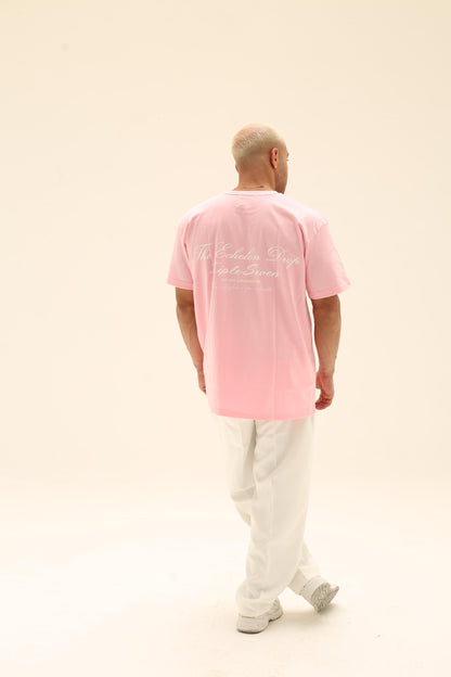 T7 Core t-shirt ( washed pink with white signature detailing)