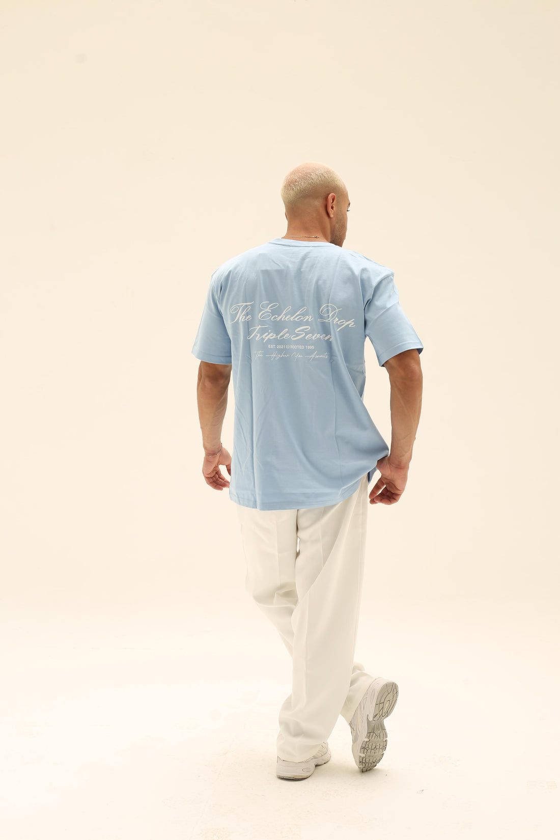 T7 Core t-shirt ( sky blue with white detailing)