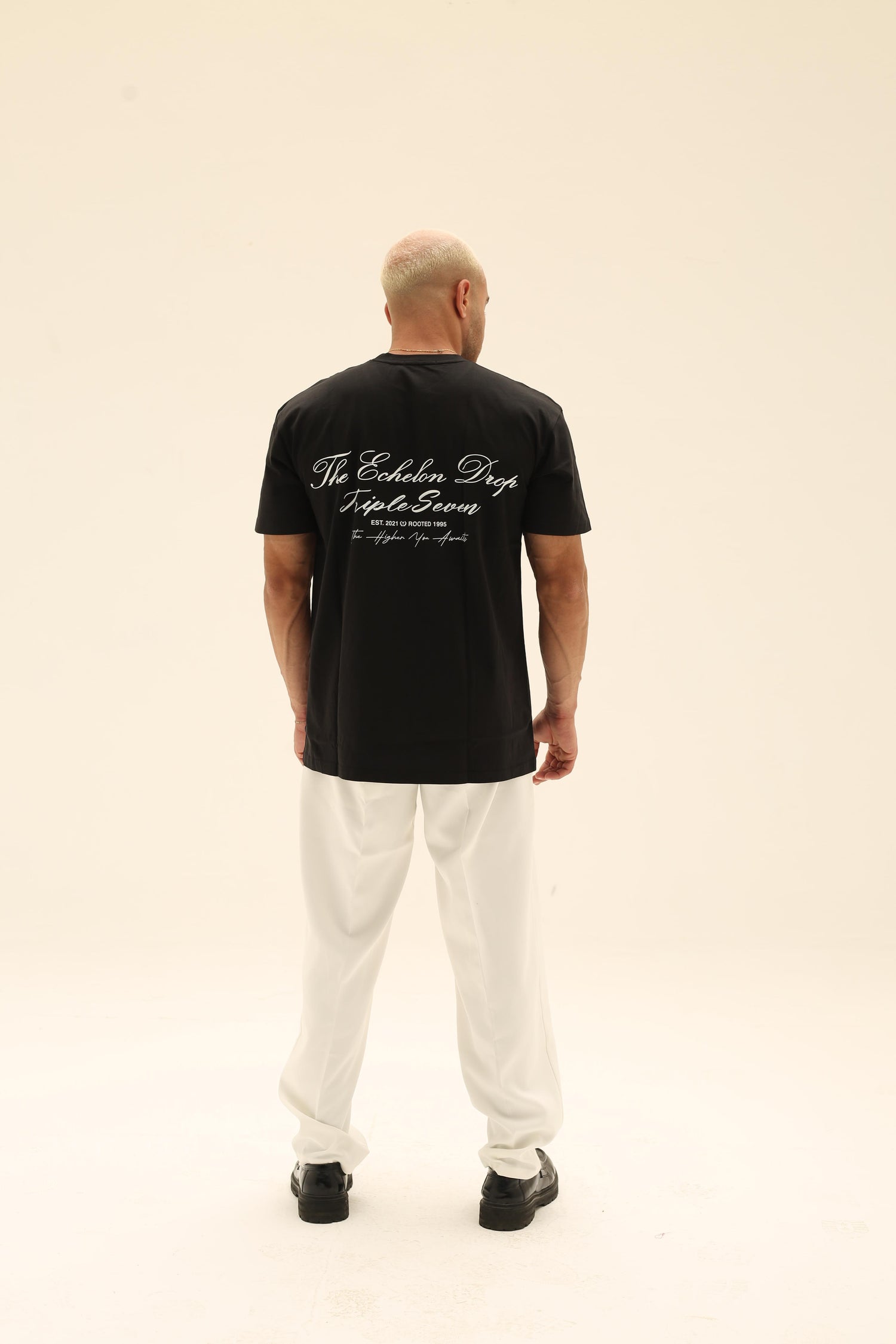 T7 Core t-shirt ( black with white signature detailing)