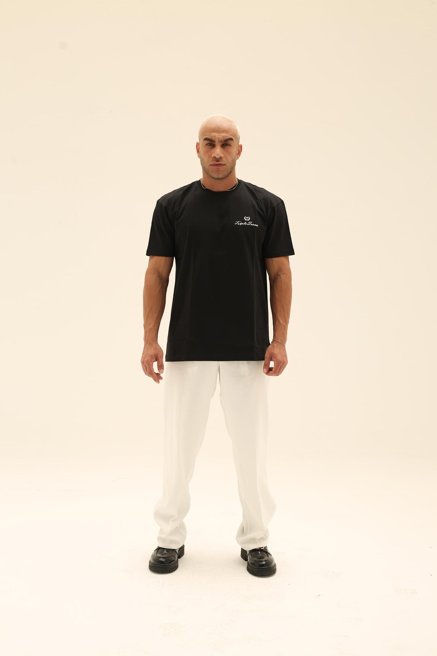T7 Core t-shirt ( black with white signature detailing)