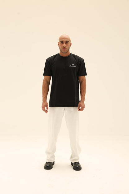 T7 Core t-shirt ( black with white signature detailing)