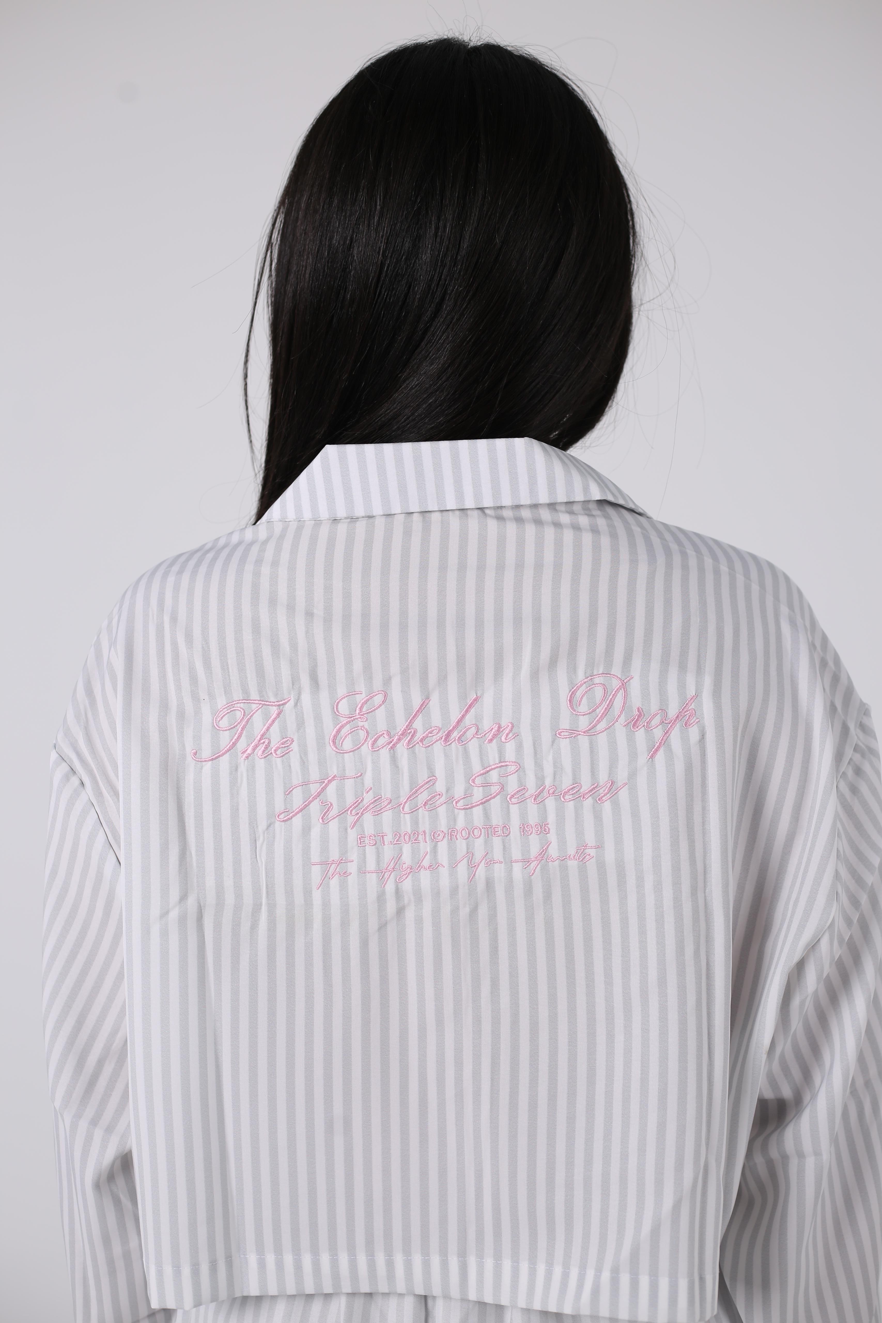 The obsidian bloom collection  Soft striped cropped shirts (Girls)