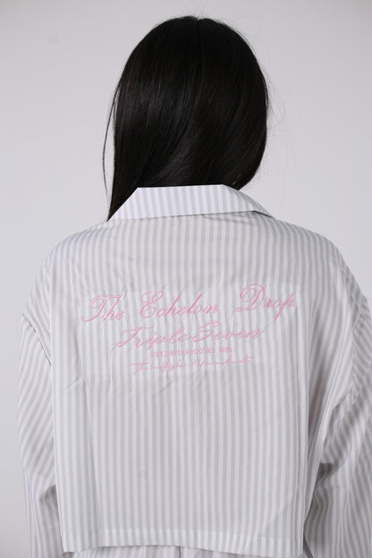 The obsidian bloom collection  Soft striped cropped shirts (Girls)