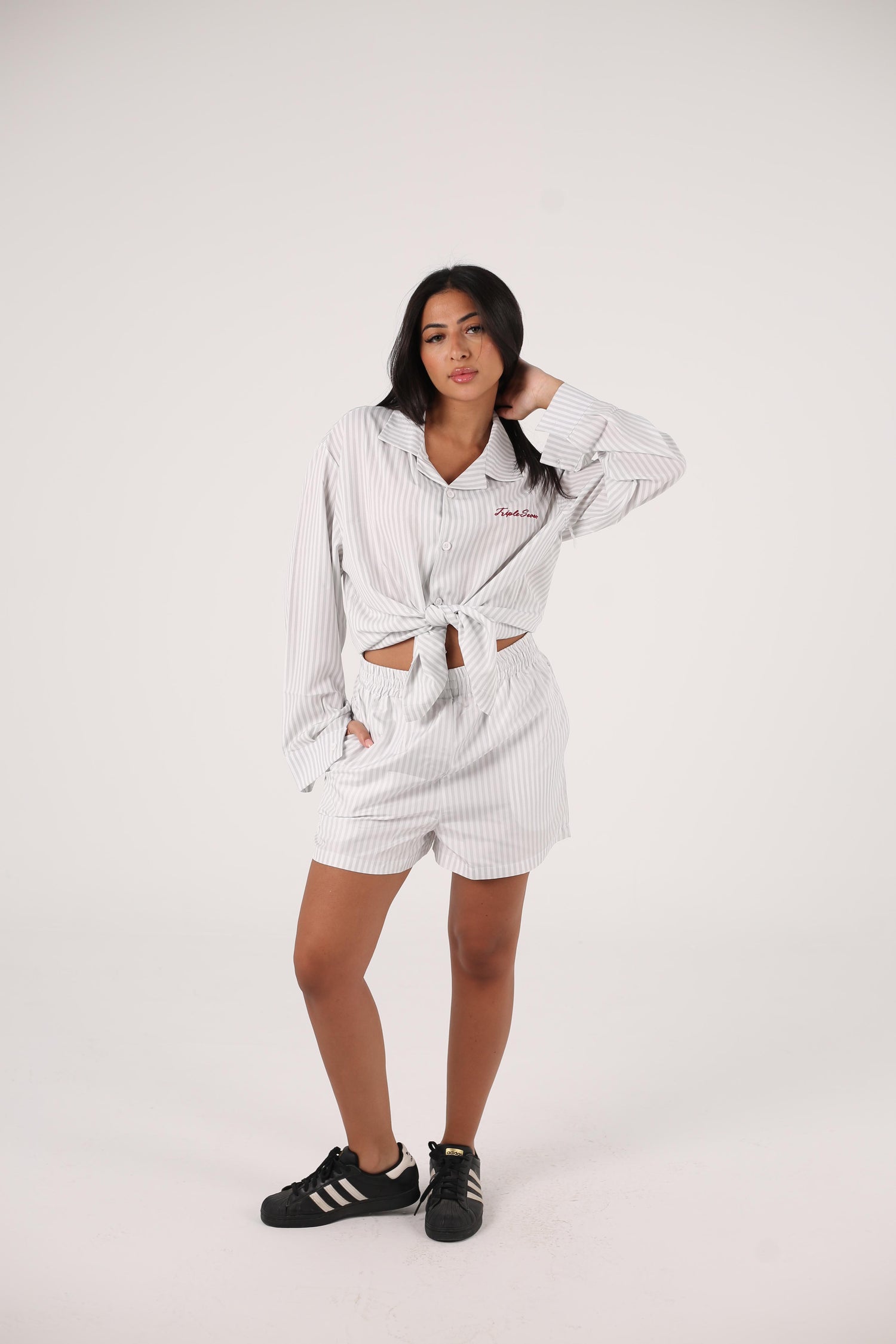 The obsidian bloom collection Soft striped long shirts (Girls)