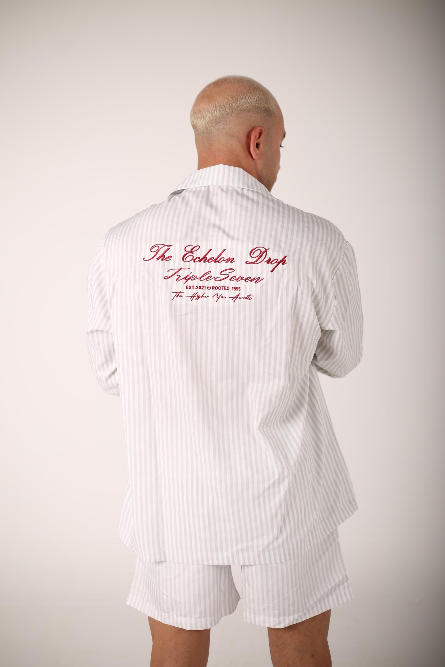 The obsidian bloom collection Soft striped long shirts (Men)