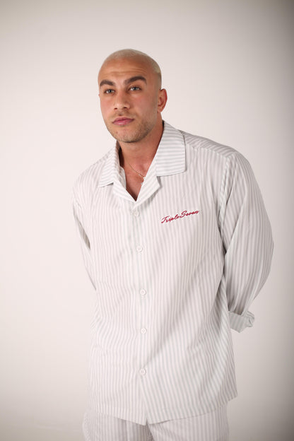 The obsidian bloom collection Soft striped long shirts (Men)