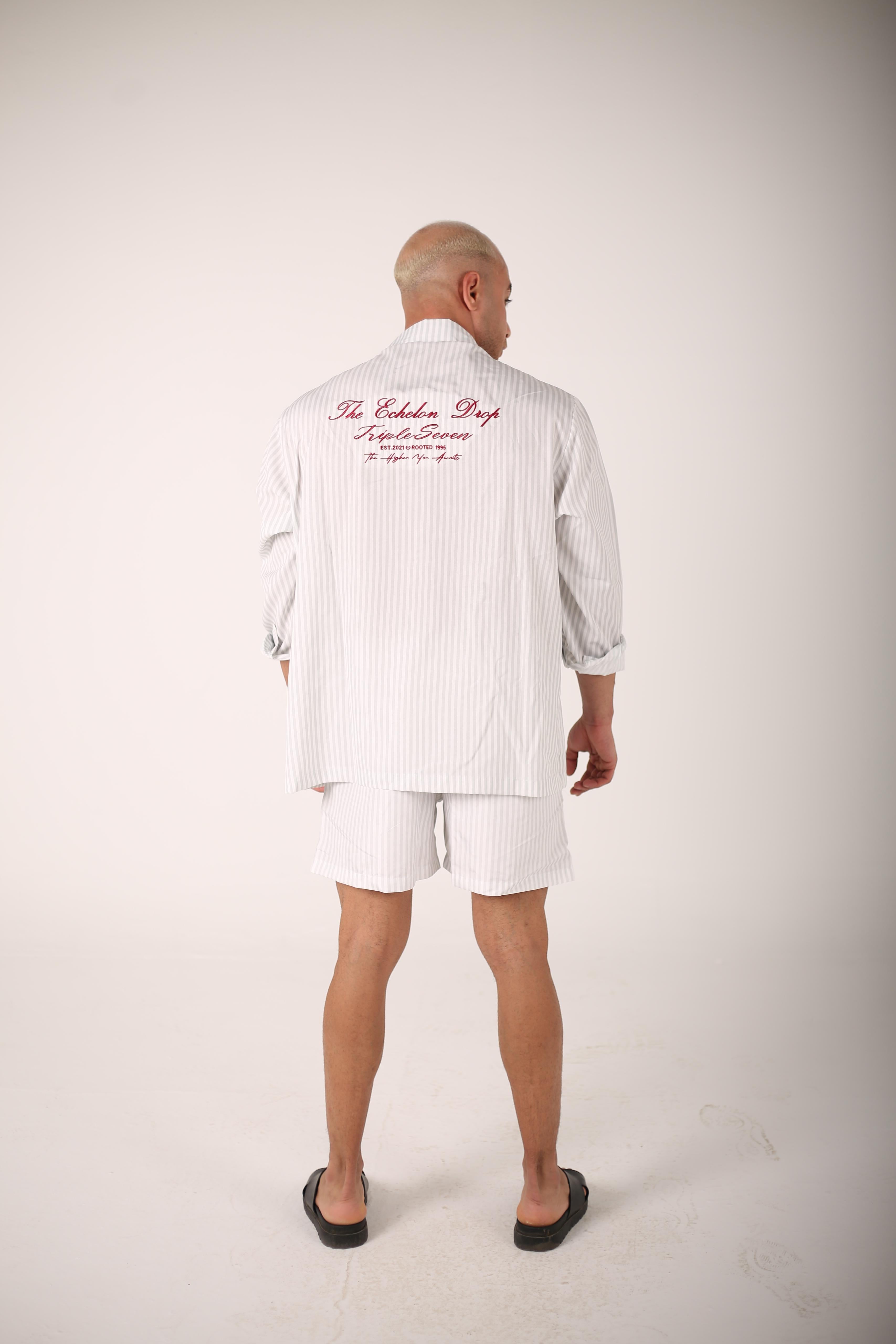 The obsidian bloom collection Soft striped long shirts (Men)